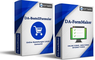 die beiden Softwareprodukte DA-FormMaker und DA-Bestellformular in einem Bundle