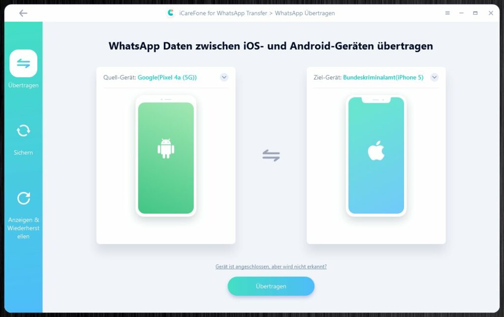 Wie kann man WhatsApp Daten von Android auf iPhone übertragen
